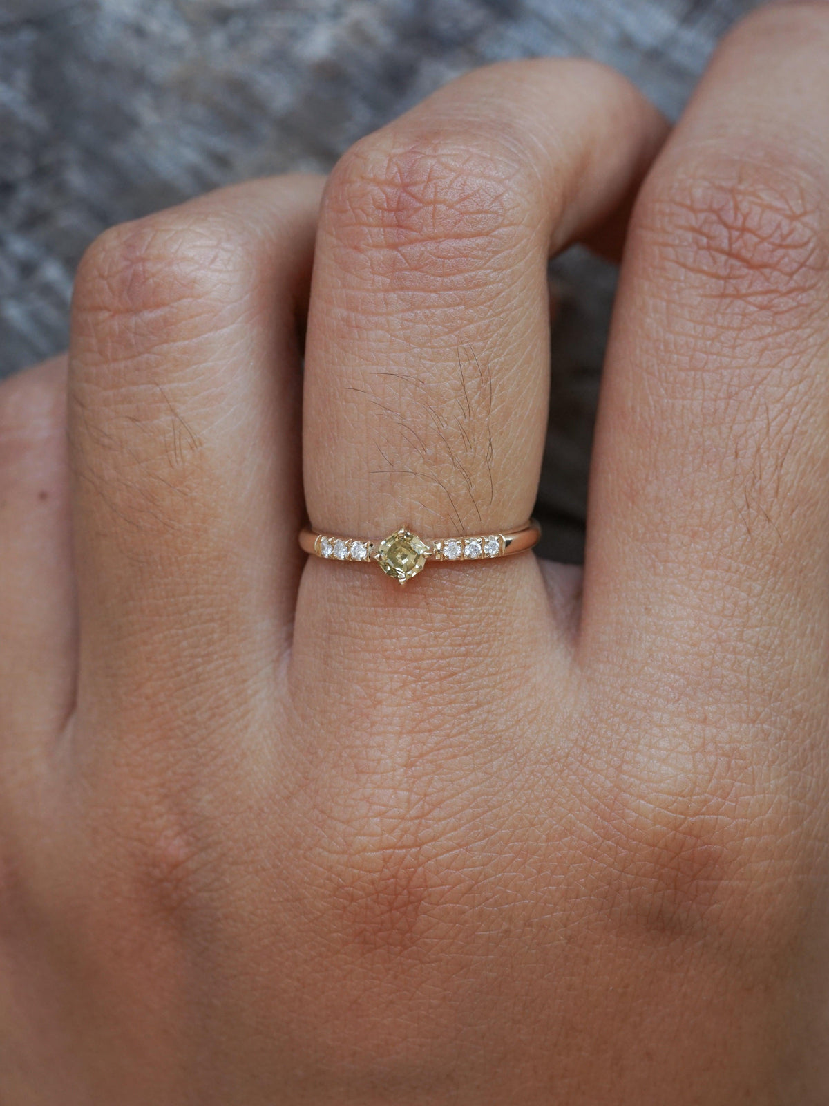 Geo Borneo Diamond Ring in Eco Gold - Gardens of the Sun | Ethical Jewelry