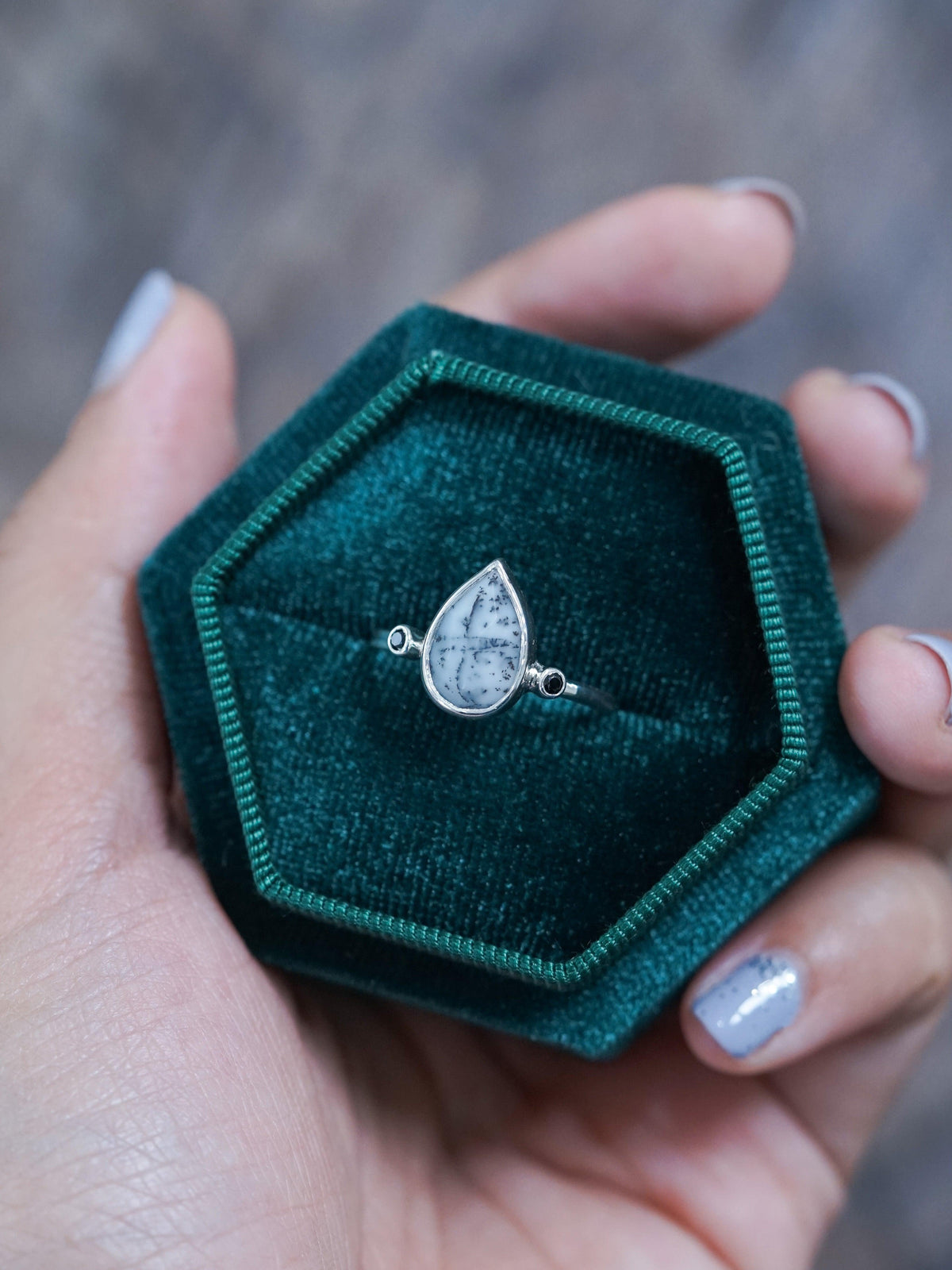 Dendritic Agate Ring - Gardens of the Sun | Ethical Jewelry