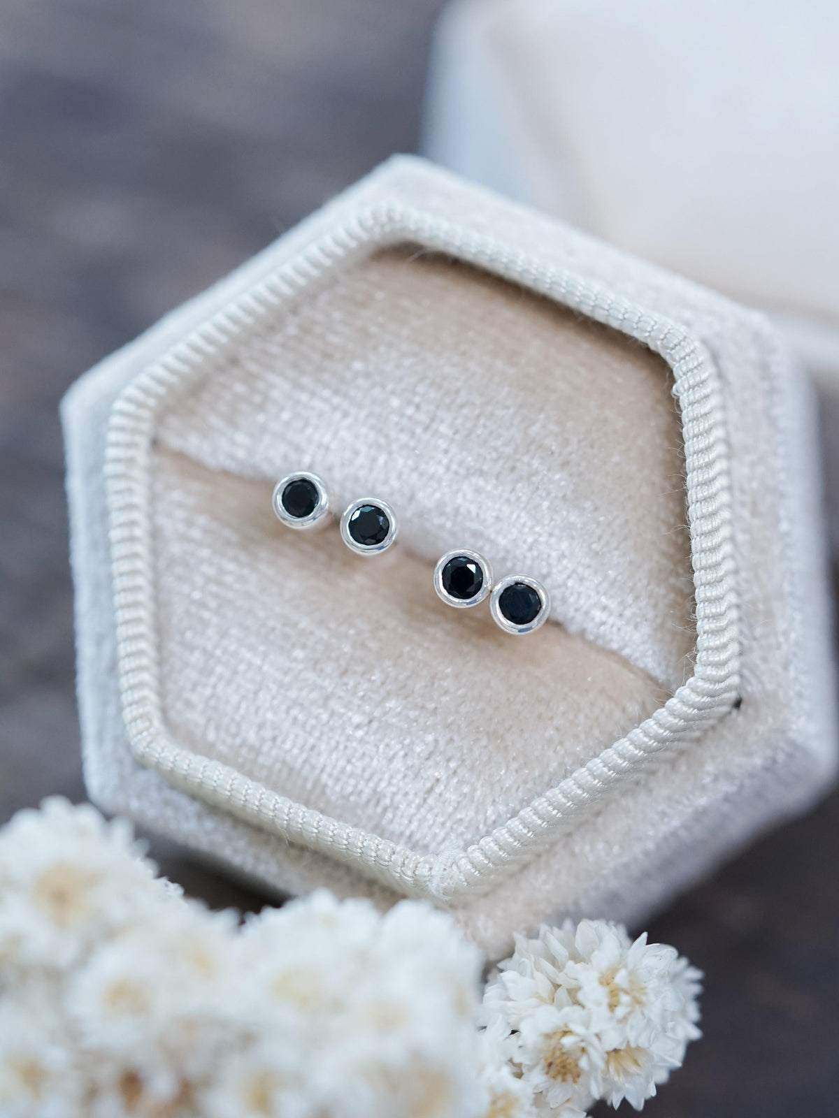 Black Spinel Earrings - Gardens of the Sun | Ethical Jewelry