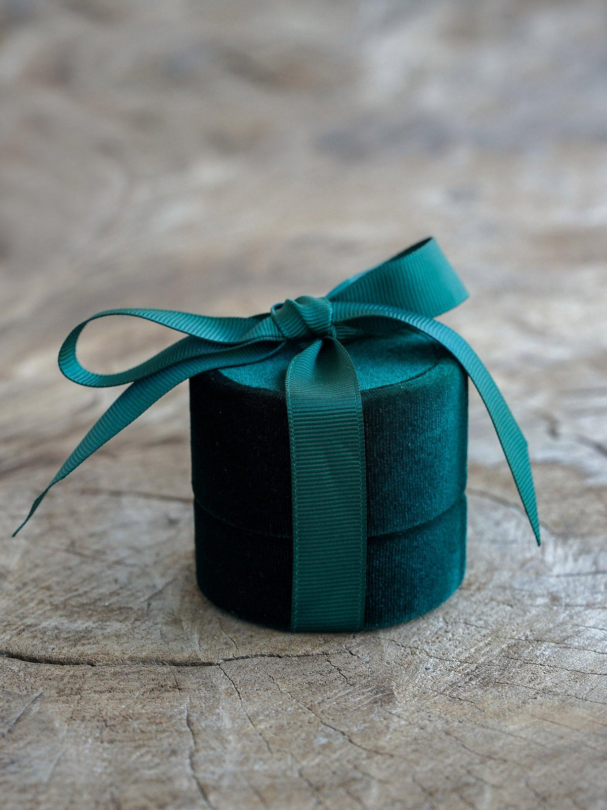 Velvet Ring Box with Ribbon - Gardens of the Sun Jewelry