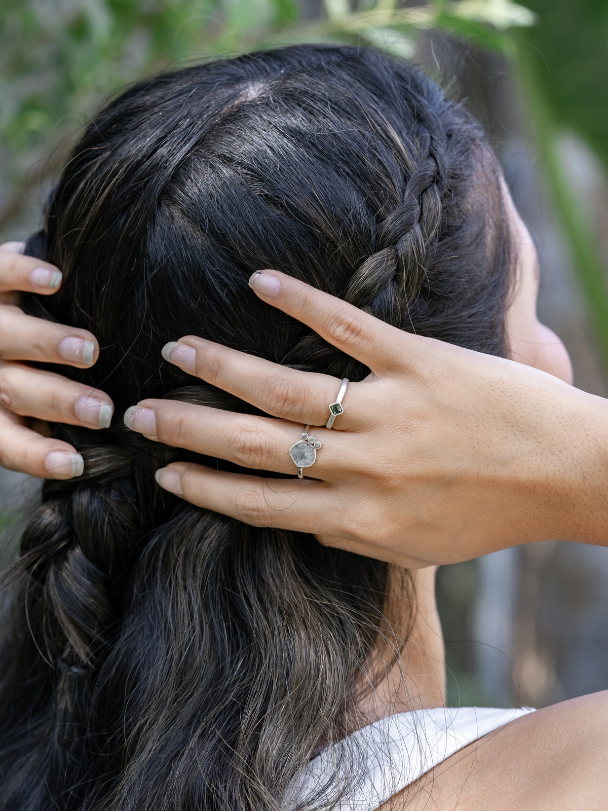 Diamond Slice, Moonstone and Labradorite Ring - Gardens of the Sun | Ethical Jewelry