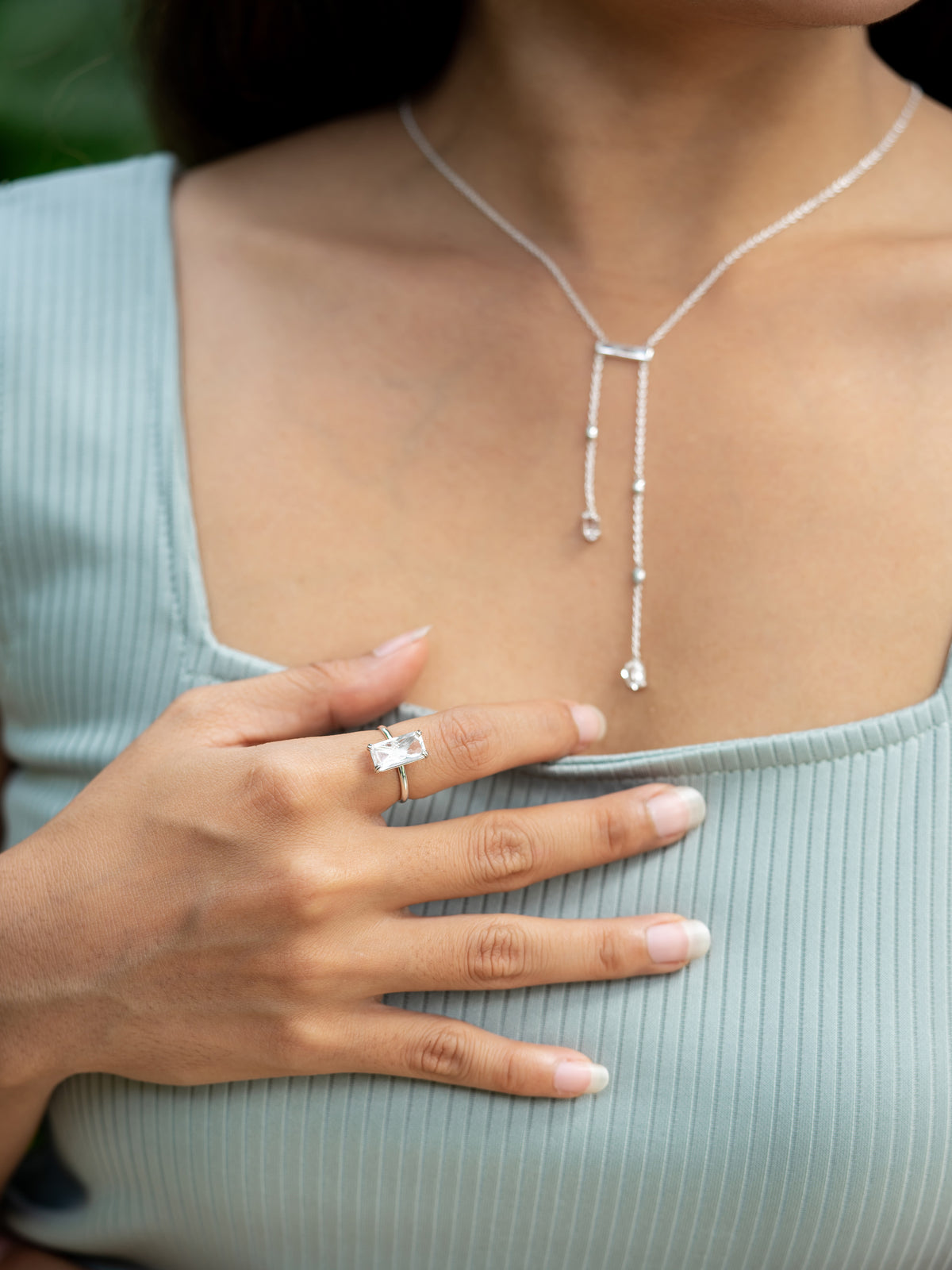 White Zircon Ring - Gardens of the Sun | Ethical Jewelry