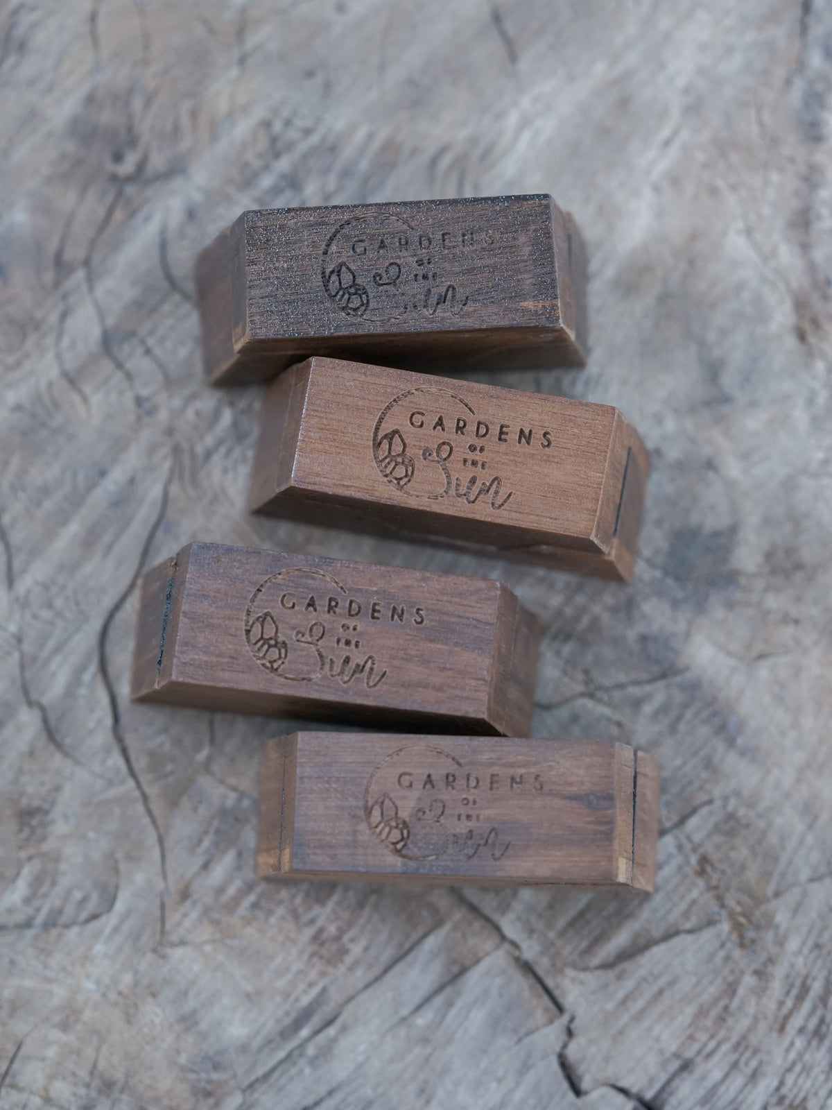 Trapezoid Wooden Ring Box - Gardens of the Sun Jewelry