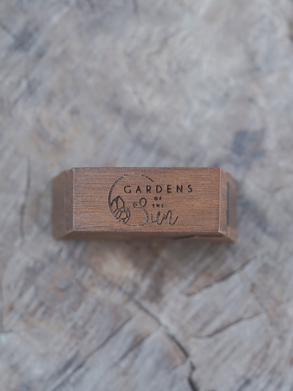 Trapezoid Wooden Ring Box - Gardens of the Sun Jewelry