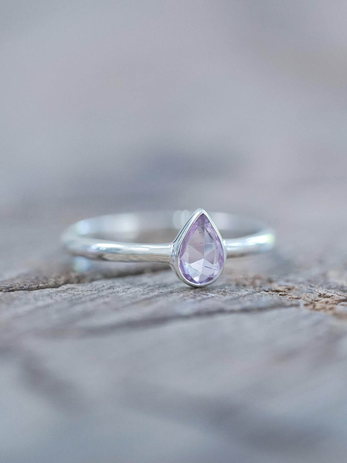 Rose Cut Pear Sapphire Ring - Gardens of the Sun | Ethical Jewelry