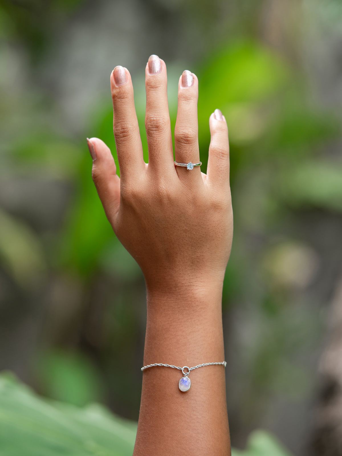 Rose Cut Moonstone Bracelet - Gardens of the Sun | Ethical Jewelry