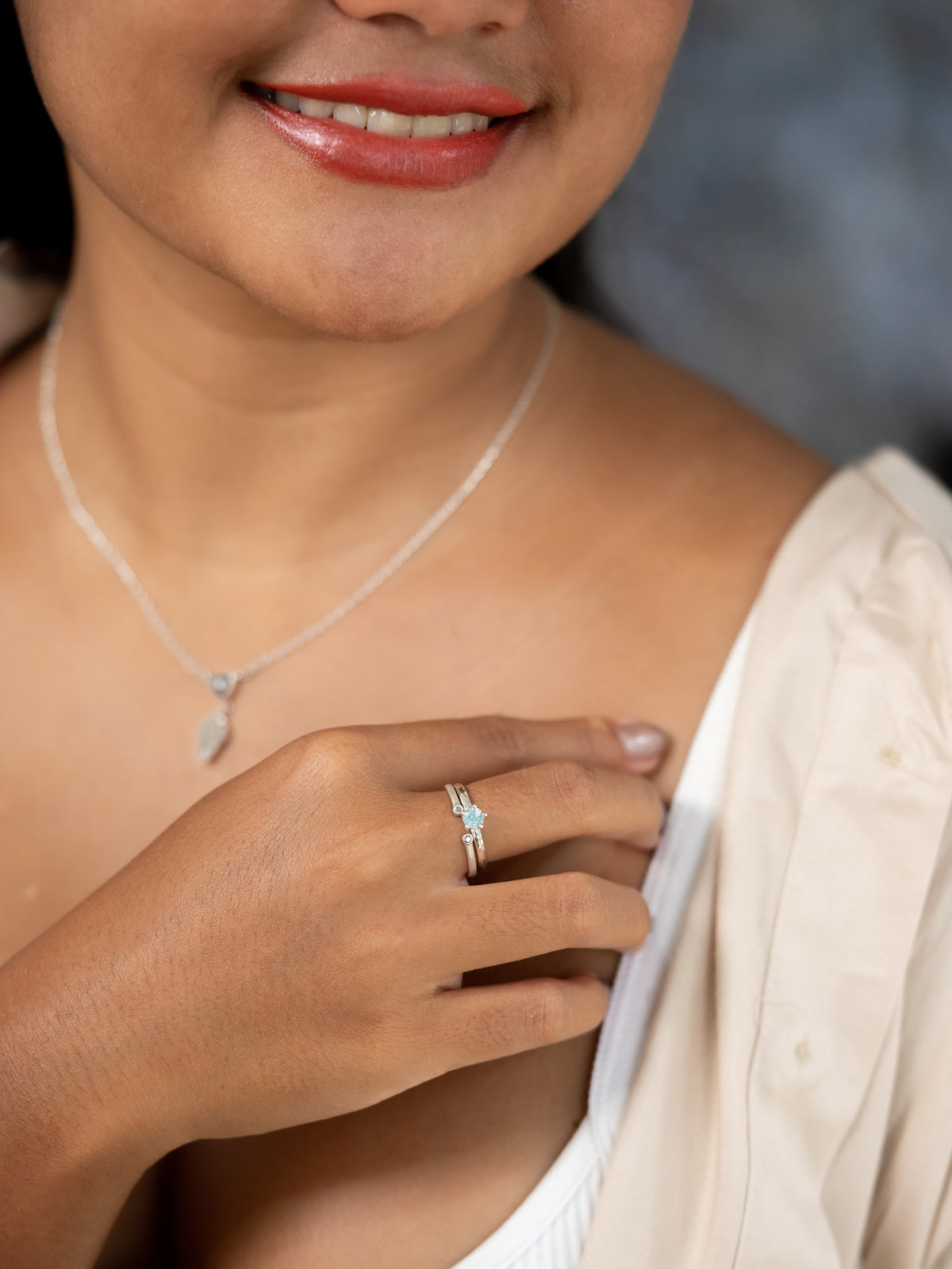 Stardust Open Diamond Ring in Silver - Gardens of the Sun | Ethical Jewelry