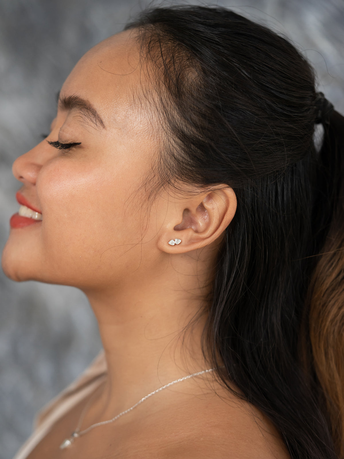 Triangle White Topaz Earrings - Gardens of the Sun | Ethical Jewelry