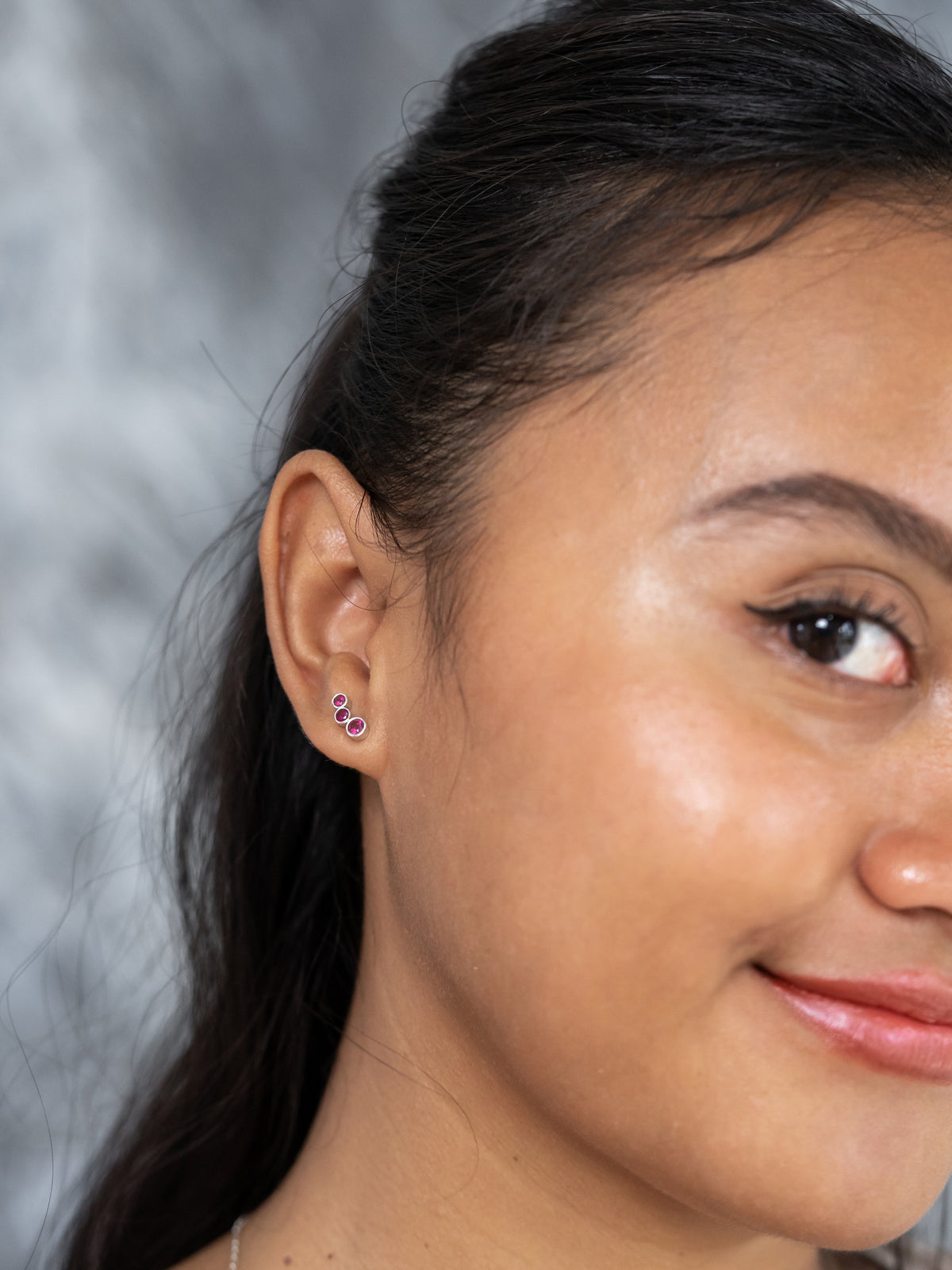 Triple Garnet Earrings - Gardens of the Sun | Ethical Jewelry