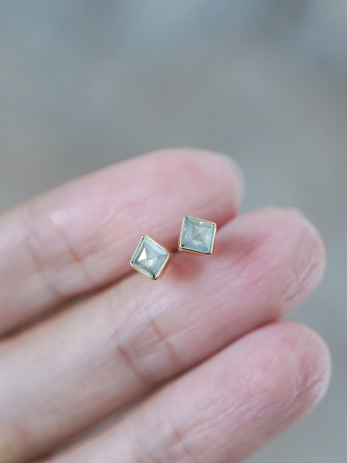 Gray Kite Diamond Earrings in Gold - Gardens of the Sun | Ethical Jewelry