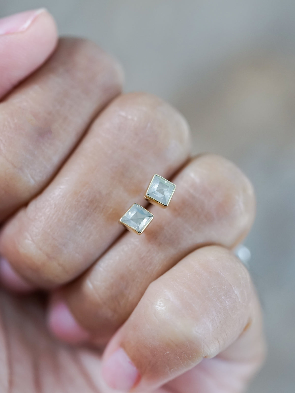 Gray Kite Diamond Earrings in Gold - Gardens of the Sun | Ethical Jewelry