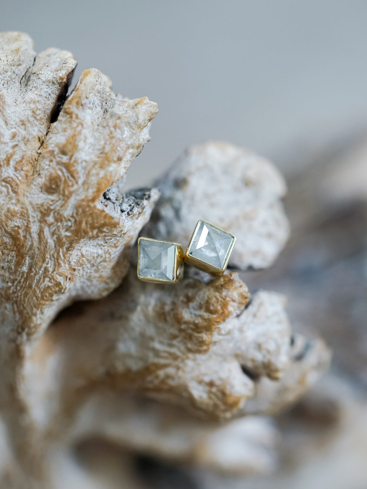 Gray Kite Diamond Earrings in Gold - Gardens of the Sun | Ethical Jewelry