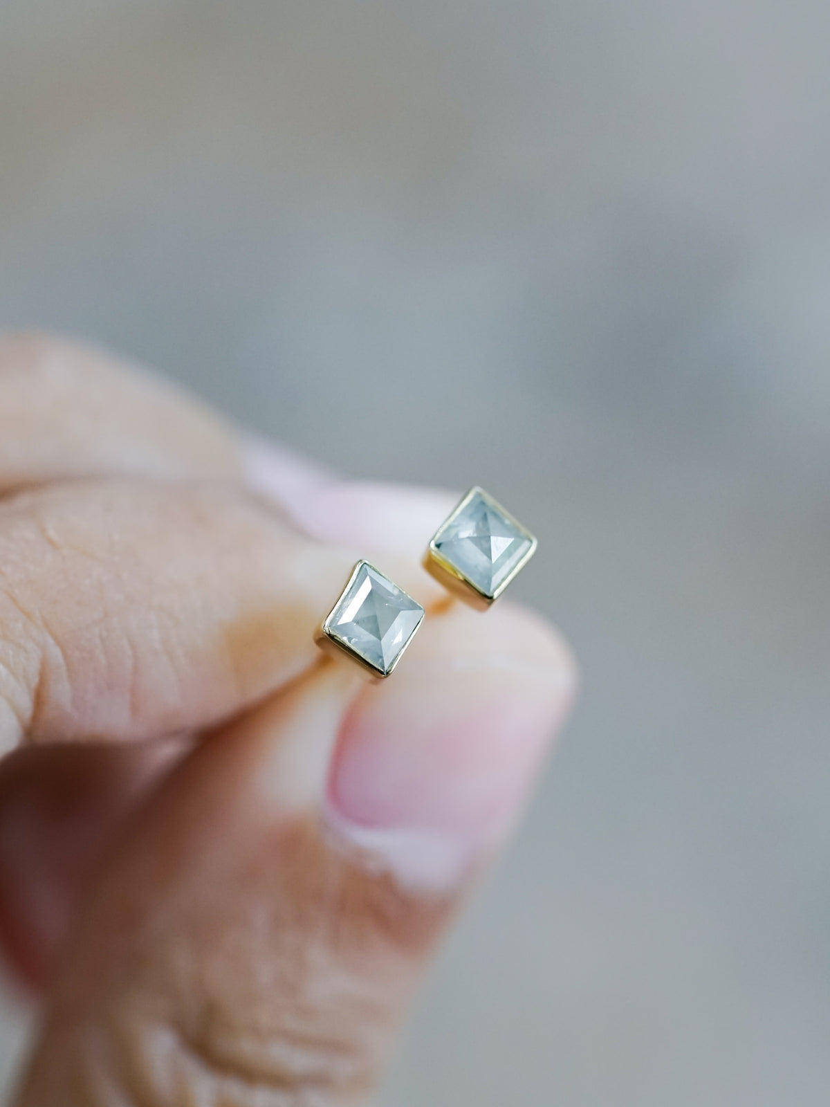 Gray Kite Diamond Earrings in Gold - Gardens of the Sun | Ethical Jewelry