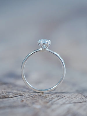 Aquamarine Hammered Ring - Gardens of the Sun | Ethical Jewelry