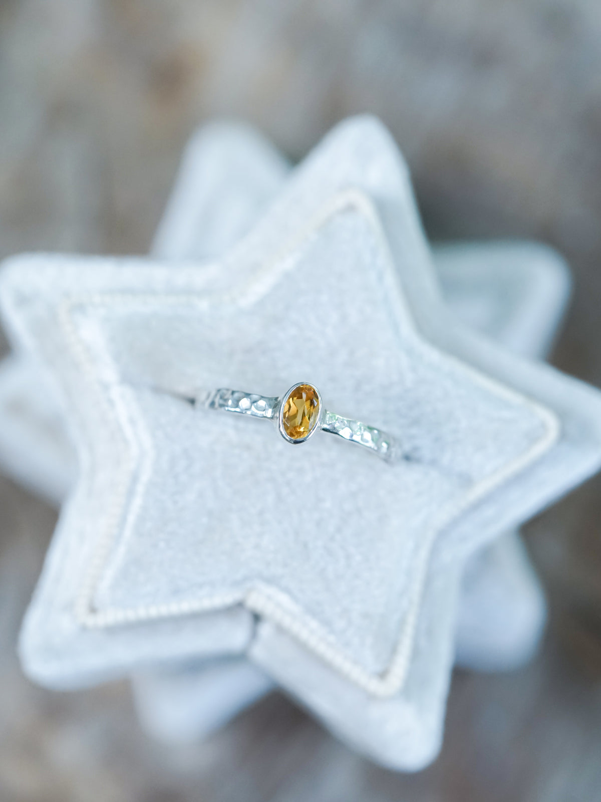 Hammered Citrine Ring - Gardens of the Sun | Ethical Jewelry