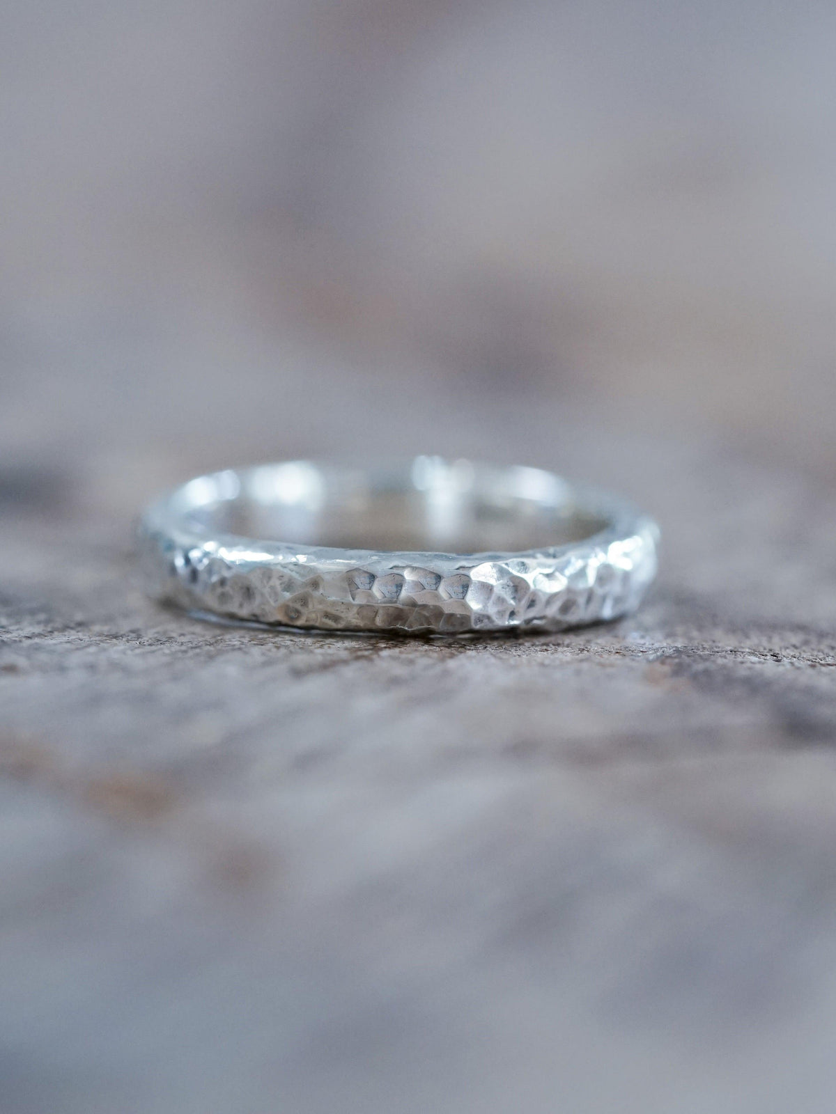 Faceted Wedding Ring in Silver - Gardens of the Sun | Ethical Jewelry
