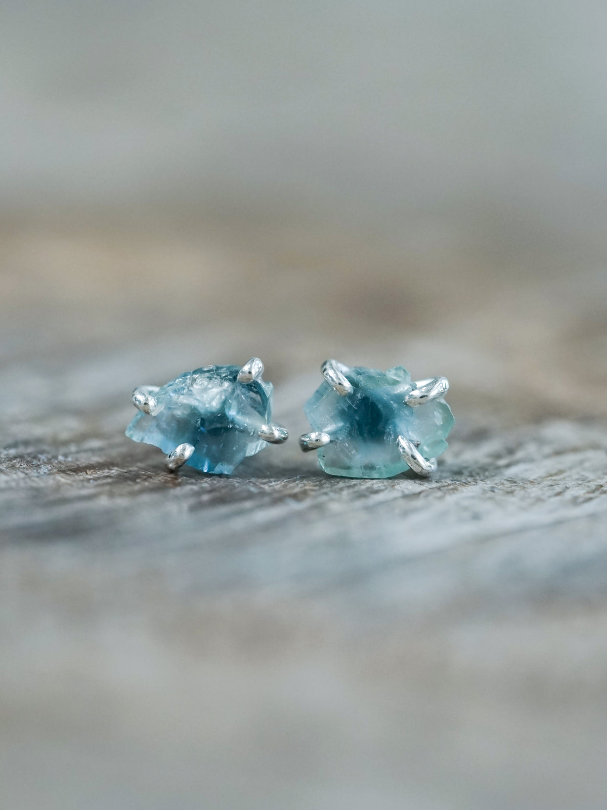 Rough Tourmaline Slice Earrings - Gardens of the Sun | Ethical Jewelry