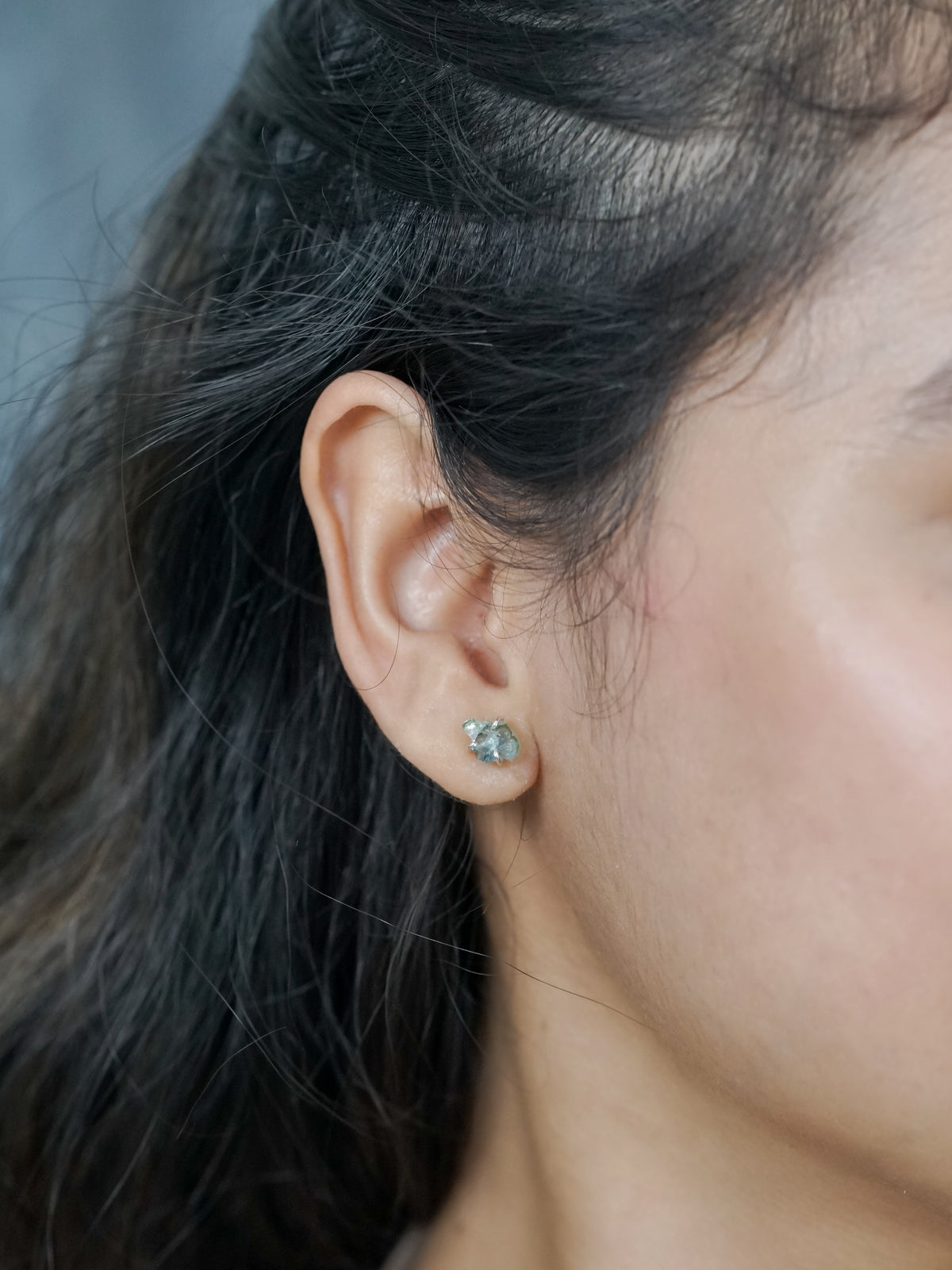 Rough Tourmaline Slice Earrings - Gardens of the Sun | Ethical Jewelry