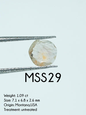 Custom Rose Cut Montana Sapphire Ring in Silver