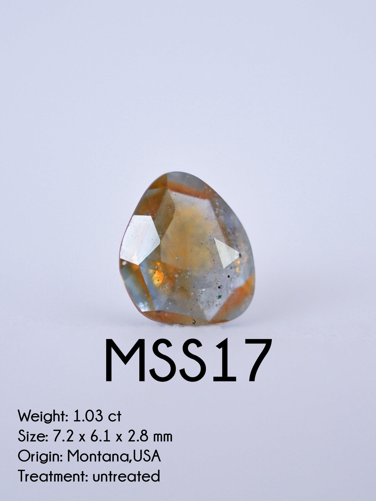 Custom Rose Cut Montana Sapphire Ring in Silver - Gardens of the Sun | Ethical Jewelry