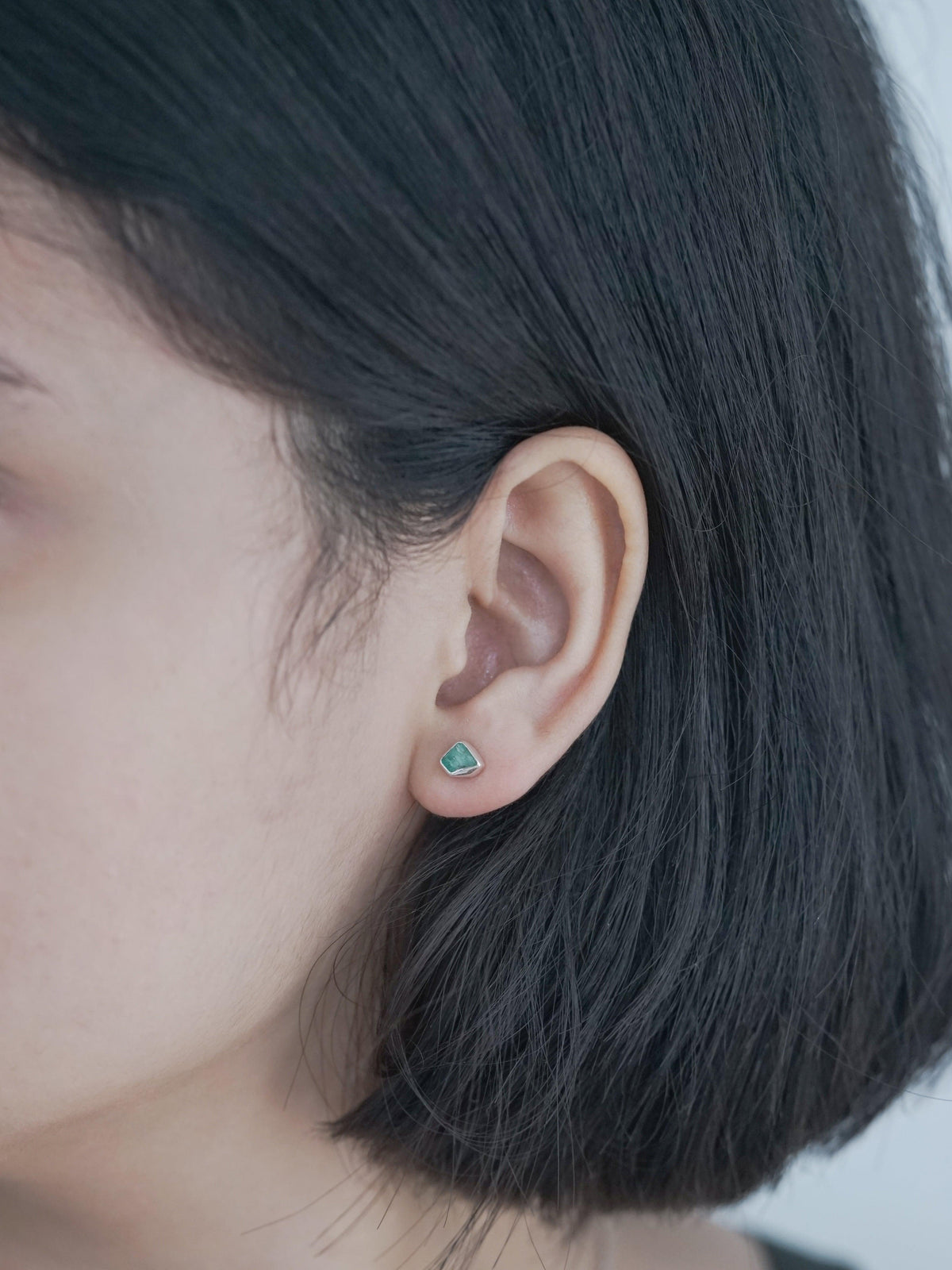 Mismatched Emerald Crystal Earrings - Gardens of the Sun | Ethical Jewelry