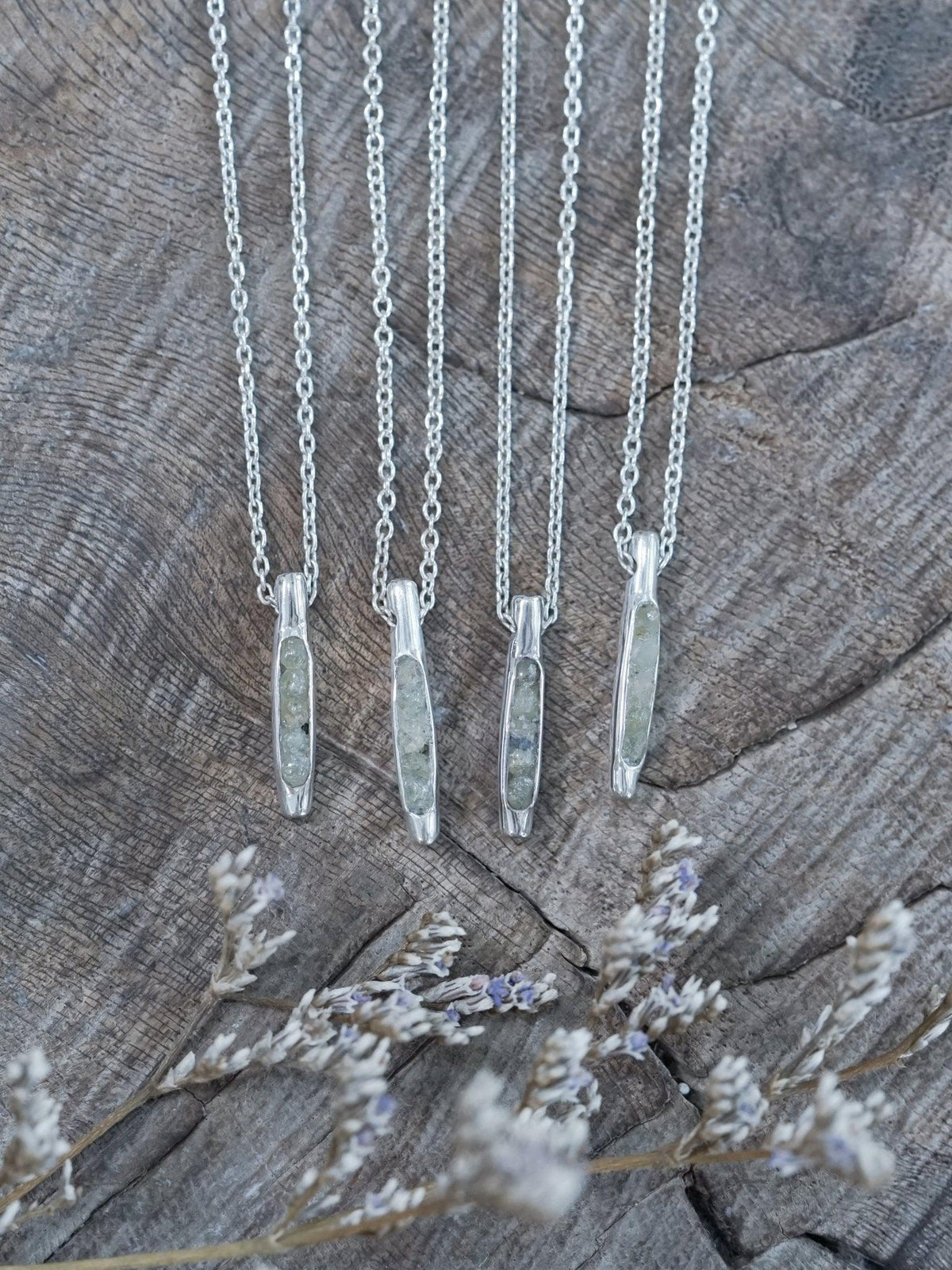Montana Sapphire Necklaces with Hidden Gems in recycled sterling silver