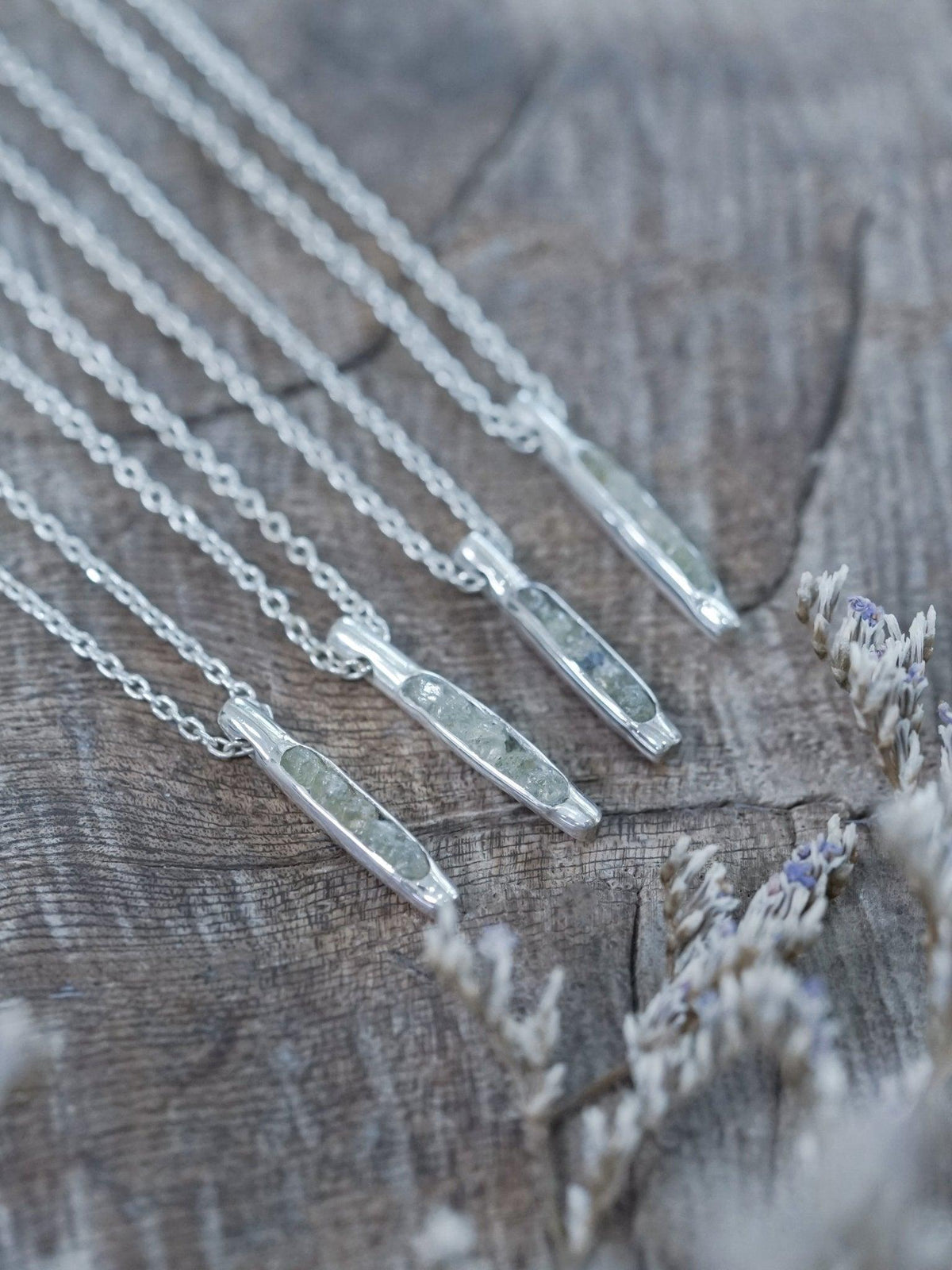 Montana Sapphire Necklaces with Hidden Gems in sterling silver
