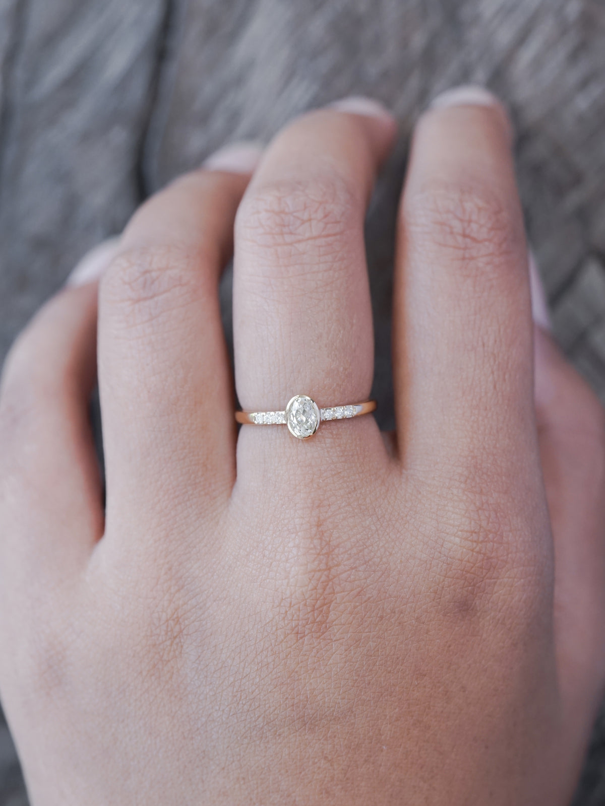 Old Mine Cut Oval Diamond Ring - Size 6.5 - Gardens of the Sun | Ethical Jewelry