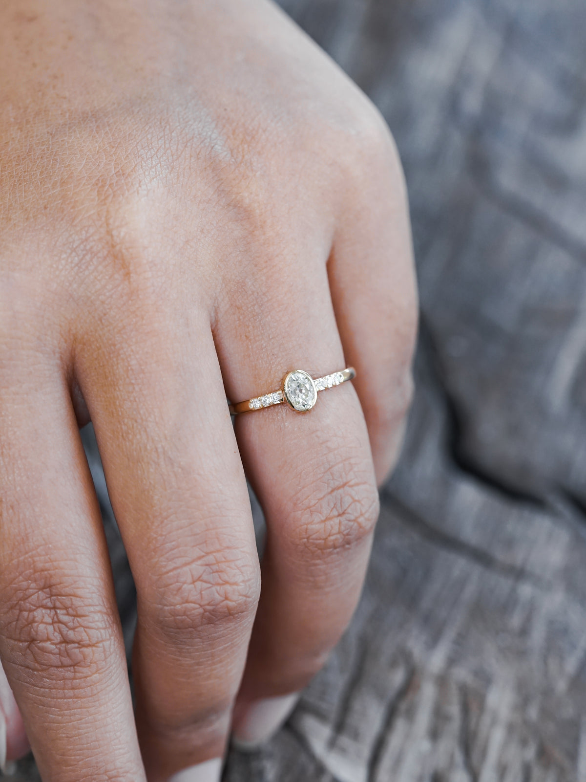 Old Mine Cut Oval Diamond Ring - Size 6.5 - Gardens of the Sun | Ethical Jewelry