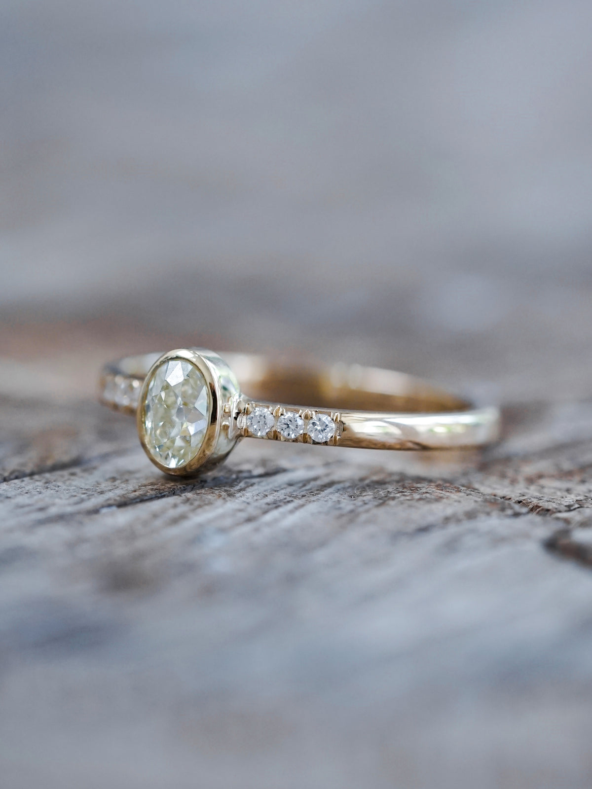 Old Mine Cut Oval Diamond Ring - Size 6.5 - Gardens of the Sun | Ethical Jewelry