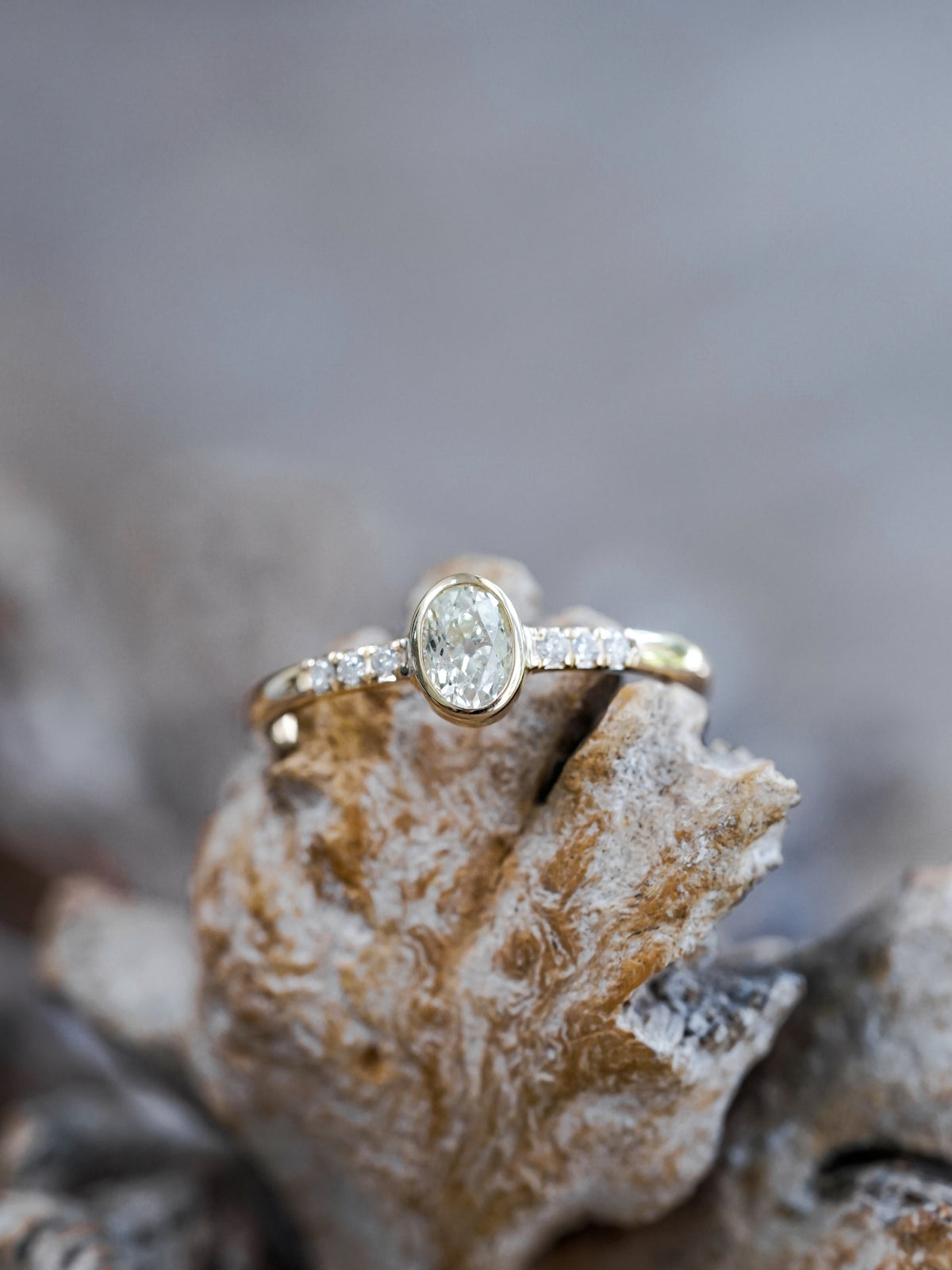 Old Mine Cut Oval Diamond Ring - Size 6.5 - Gardens of the Sun | Ethical Jewelry