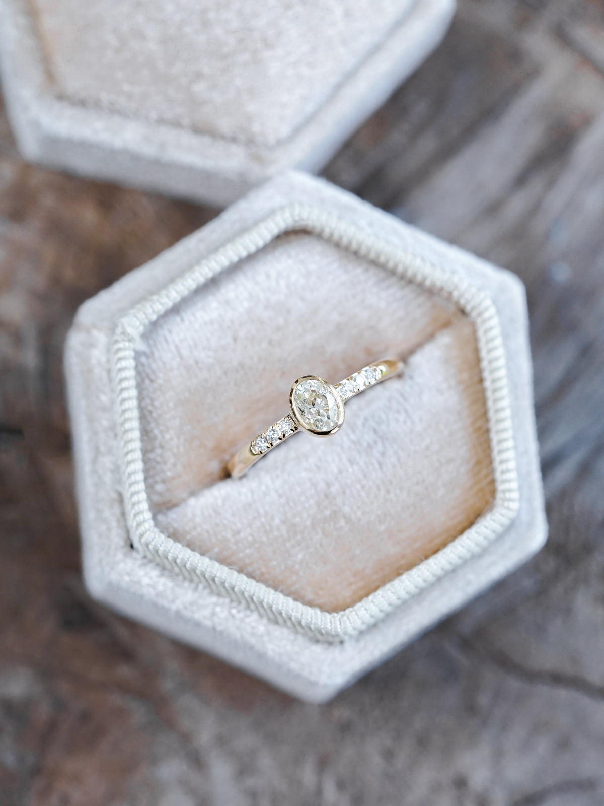 Old Mine Cut Oval Diamond Ring - Size 6.5 - Gardens of the Sun | Ethical Jewelry