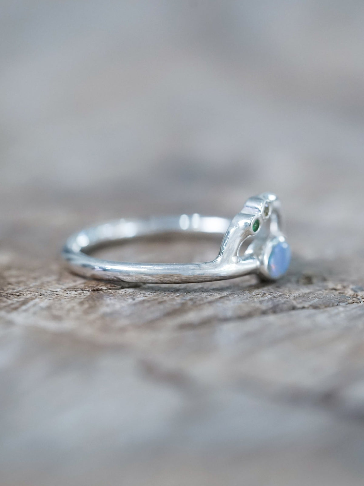 Opal Pride Rainbow Ring in sterling silver - Pride Jewelry Collection