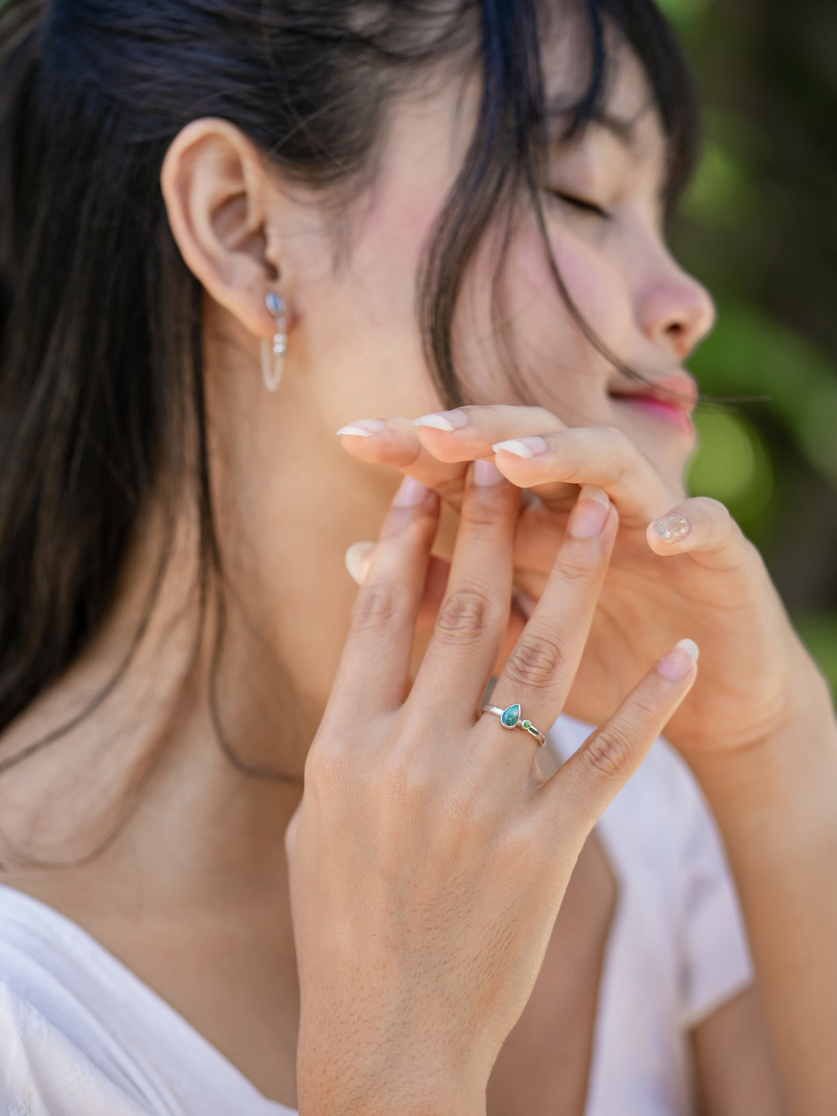 Opal and Garnet Ring - Gardens of the Sun | Ethical Jewelry