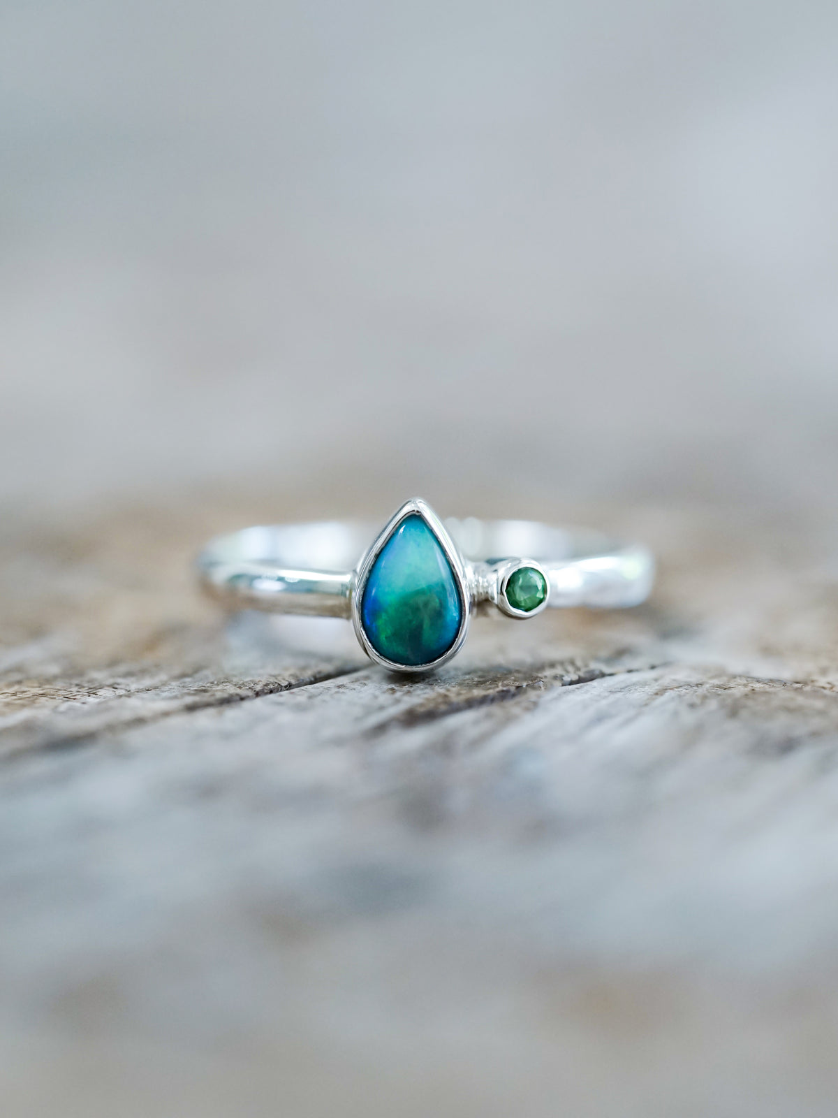 Opal and Garnet Ring - Gardens of the Sun | Ethical Jewelry