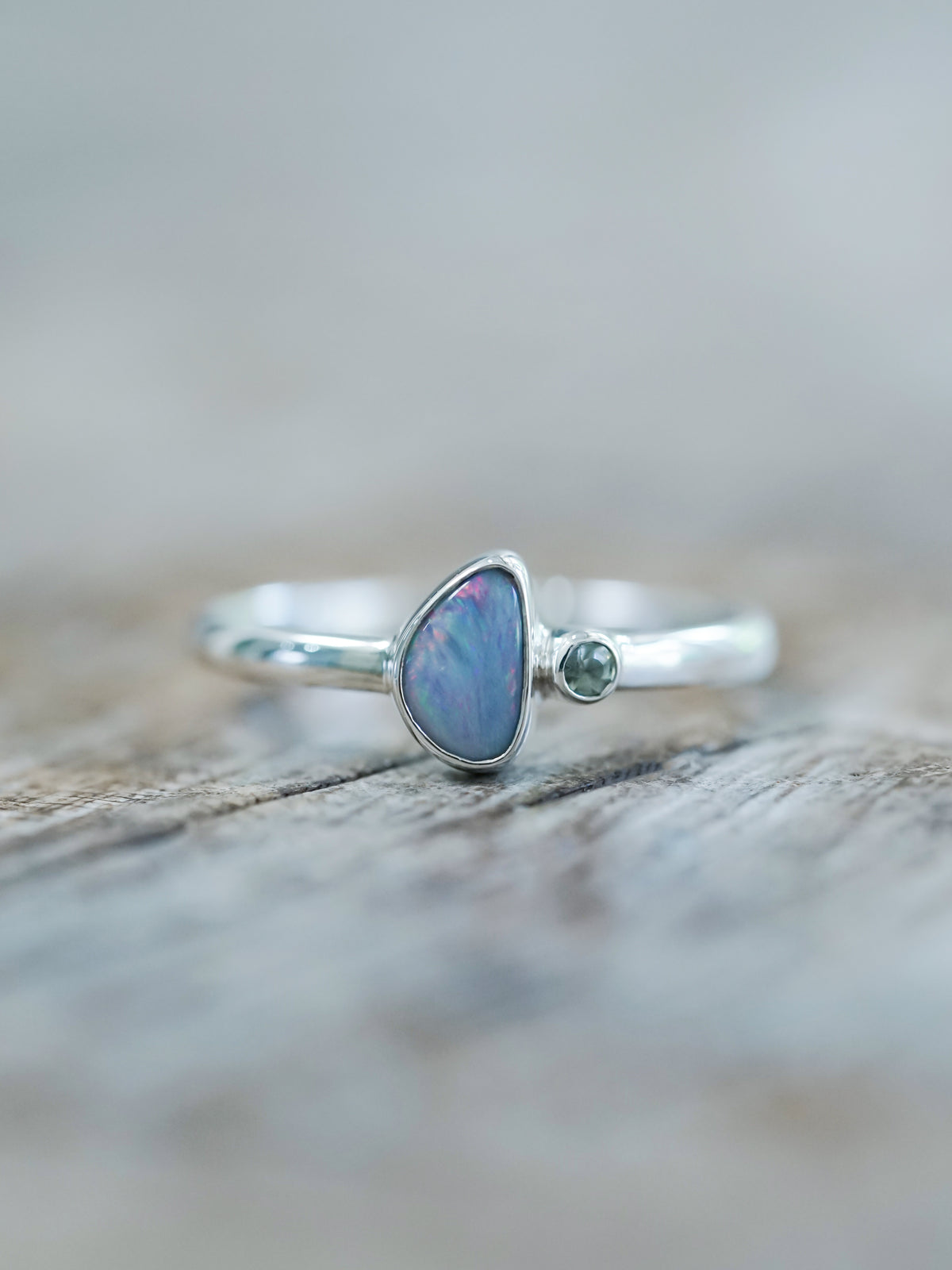 Opal and Garnet Ring - Gardens of the Sun | Ethical Jewelry