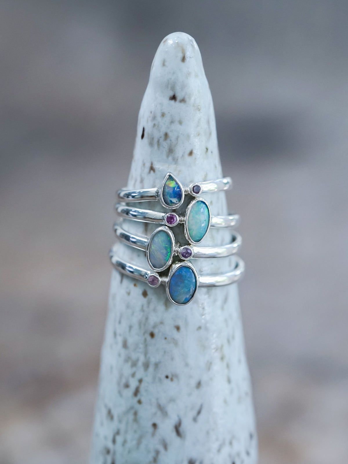 Opal and Sapphire Ring - Gardens of the Sun | Ethical Jewelry