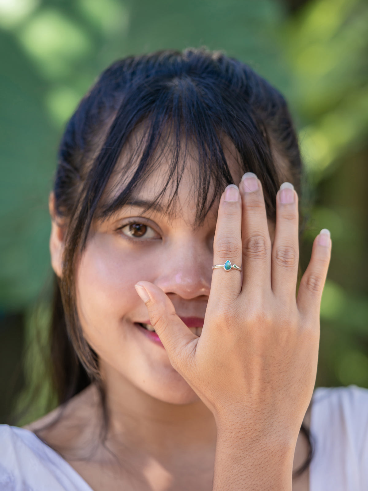 Opal and Sapphire Ring - Gardens of the Sun | Ethical Jewelry