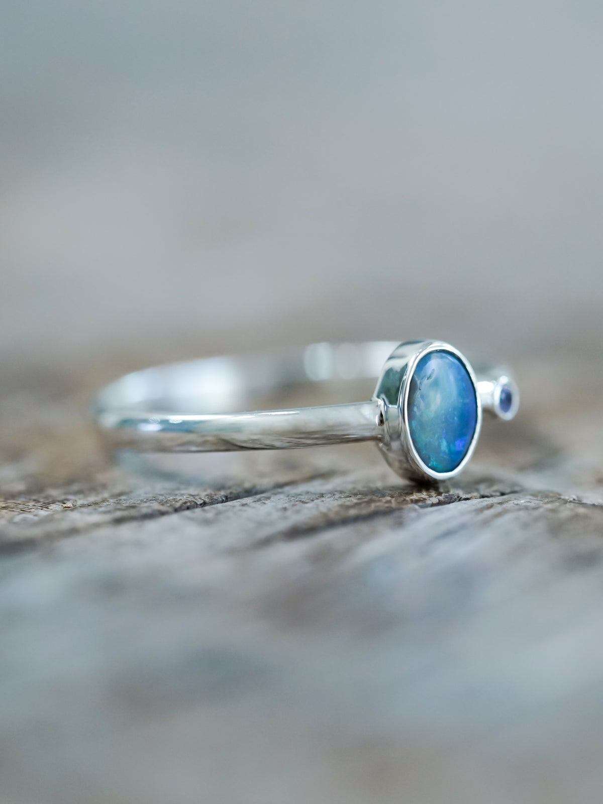 Opal and Sapphire Ring - Gardens of the Sun | Ethical Jewelry
