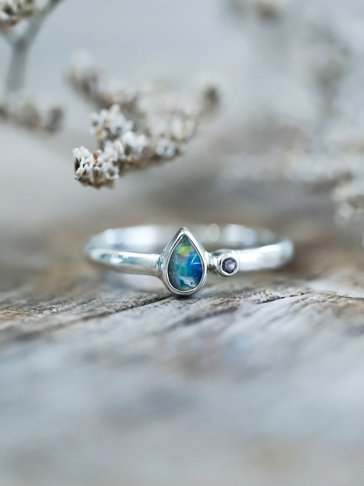 Opal and Sapphire Ring - Gardens of the Sun | Ethical Jewelry