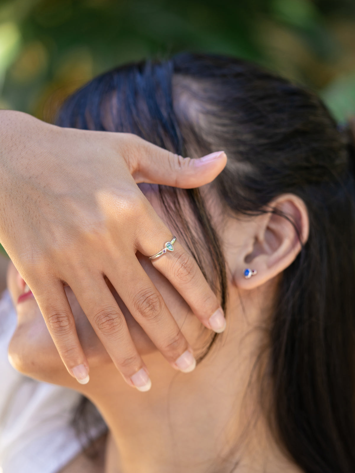Opal and Sapphire Ring - Gardens of the Sun | Ethical Jewelry