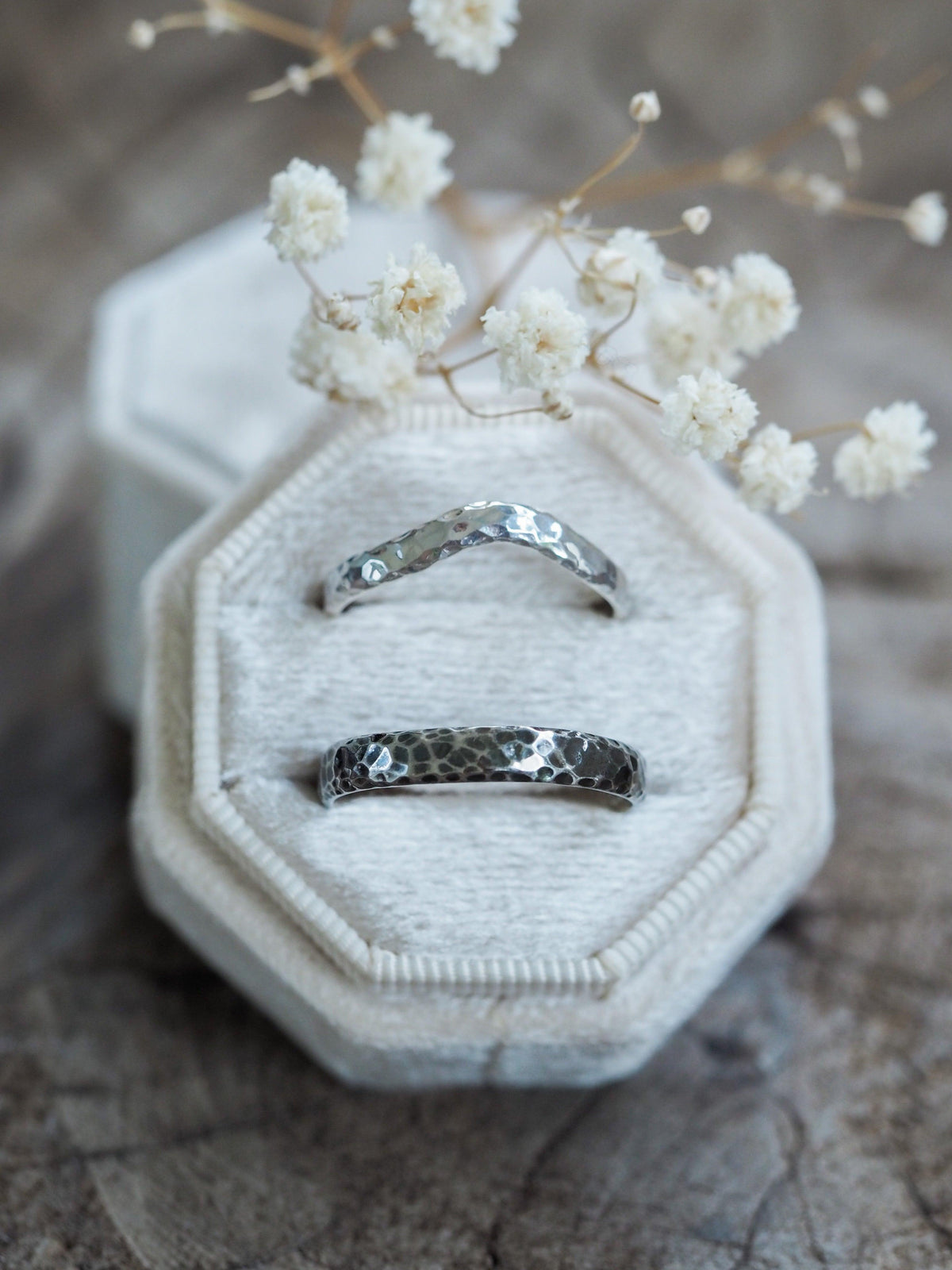 Faceted Wedding Ring in Silver - Gardens of the Sun | Ethical Jewelry
