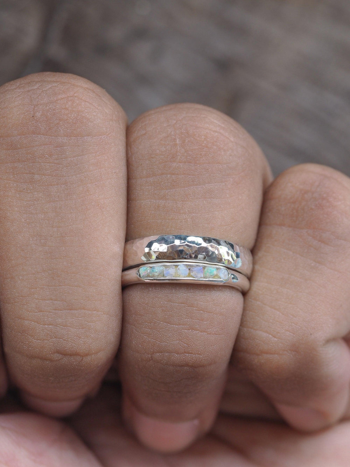 Faceted Wedding Ring in Silver - Gardens of the Sun | Ethical Jewelry