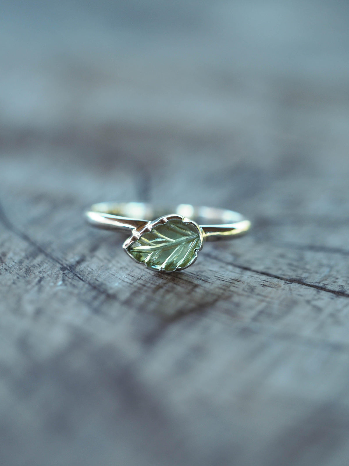 Peridot Leaf Ring - Gardens of the Sun | Ethical Jewelry