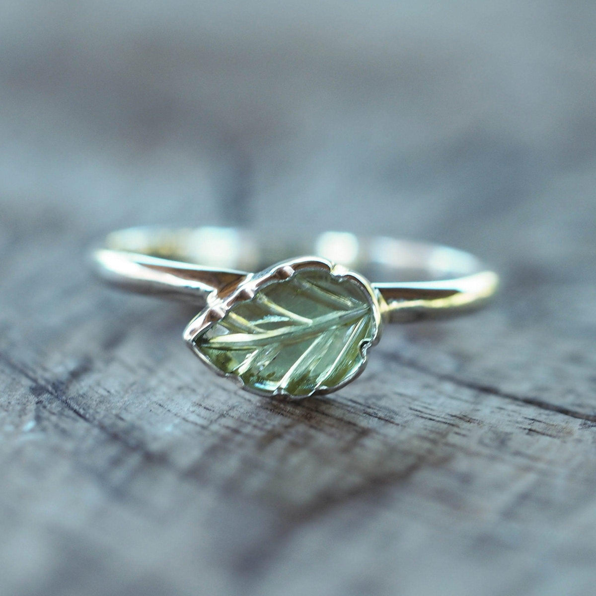 Peridot Leaf Ring - Gardens of the Sun | Ethical Jewelry