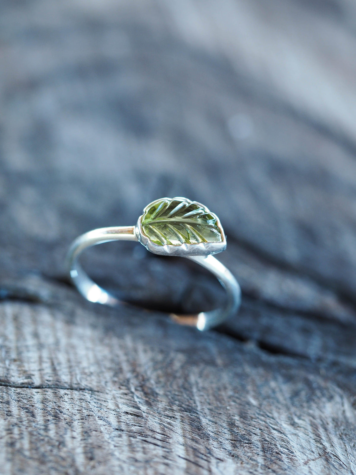 Peridot Leaf Ring - Gardens of the Sun | Ethical Jewelry