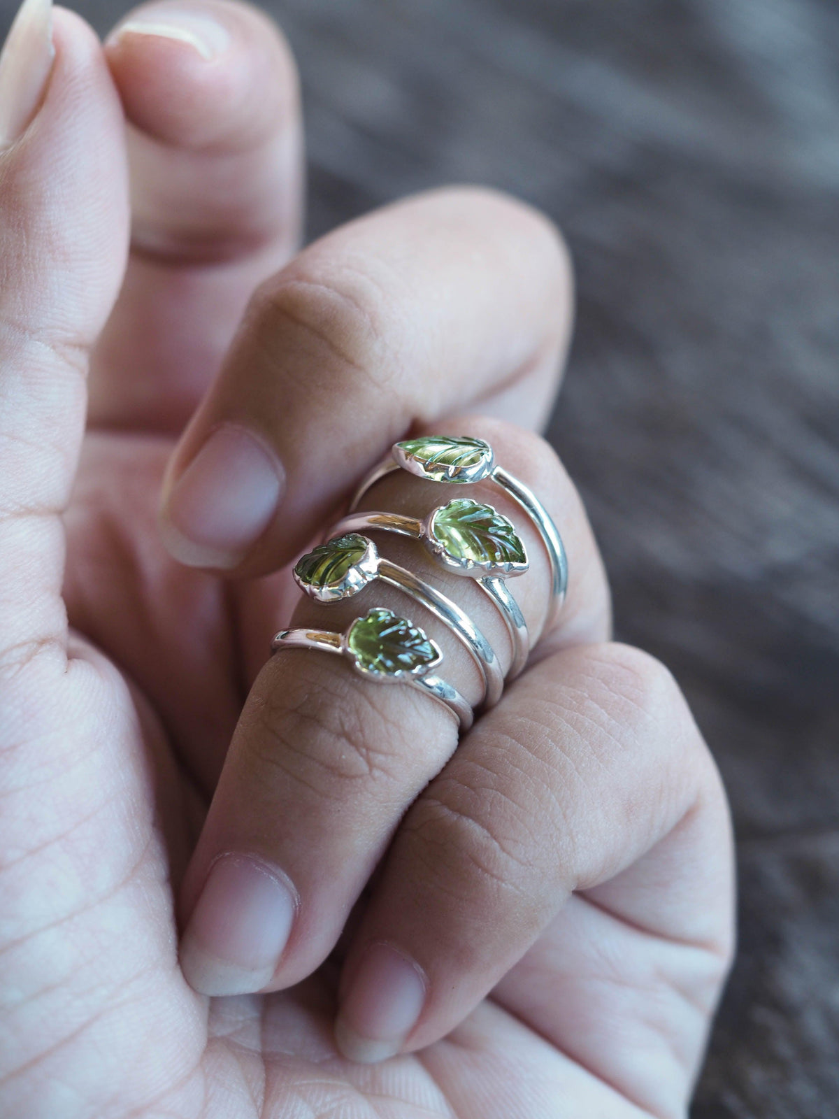 Peridot Leaf Ring - Gardens of the Sun | Ethical Jewelry
