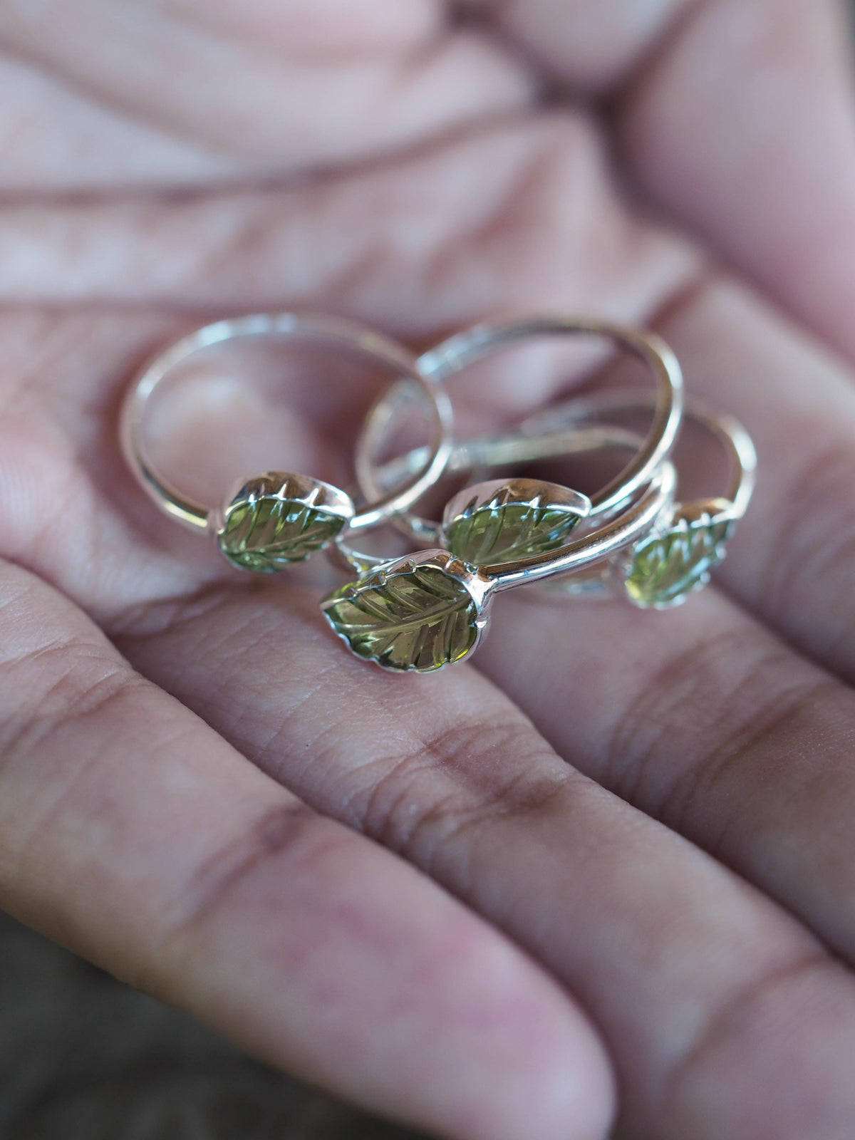 Peridot Leaf Ring - Gardens of the Sun | Ethical Jewelry