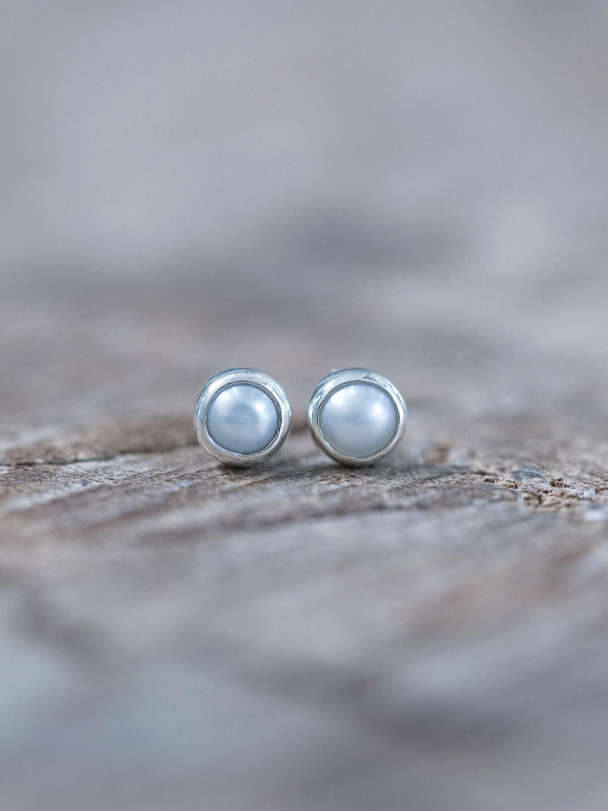 Pearl Button Earrings - Gardens of the Sun | Ethical Jewelry