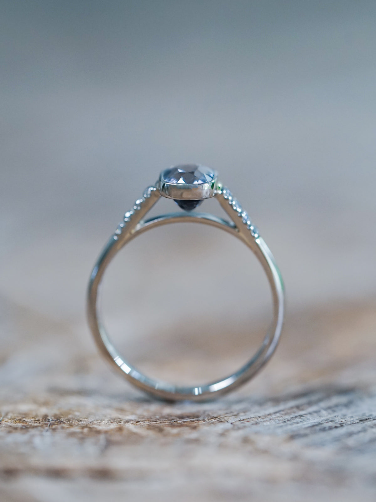 Peppered Spinel Ring in White Gold - Gardens of the Sun | Ethical Jewelry